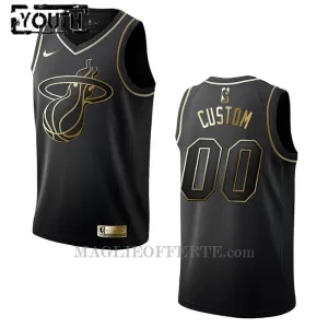Miami Heat Canotta Golden Edition Swingman Bambino Nero Miami Heat Canotta Golden Edition Swingman Bambino Nero