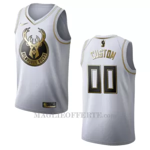 Milwaukee Bucks Canotta Golden Edition Swingman Bianco Milwaukee Bucks Canotta Golden Edition Swingman Bianco