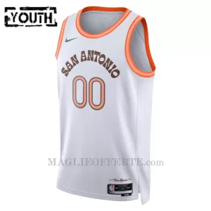 San Antonio Spurs Canotta City Edition Swingman 2023/24 Bambino Bianco