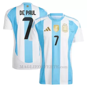 Maglia Argentina Rodrigo de Paul 7 Gara Home 2024