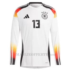 Maglia Germania Thomas Müller 13 Gara Home Euro 2024 Maniche Lunghe