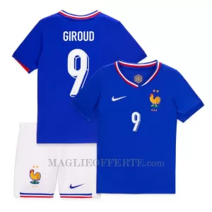Maglia Francia Olivier Giroud 9 Bambino Gara Home Euro 2024