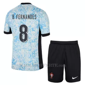 Maglia Portogallo Bruno Fernandes 8 Bambino Gara Away Euro 2024
