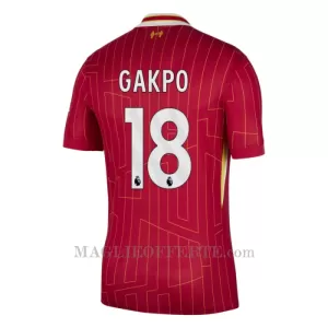 Maglia Liverpool Cody Gakpo 18 Gara Home 2024/25