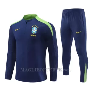 Brasile Tuta felpata da allenamento Bambino 2024/25 Navy Brasile Tuta felpata da allenamento Bambino 2024/25 Navy