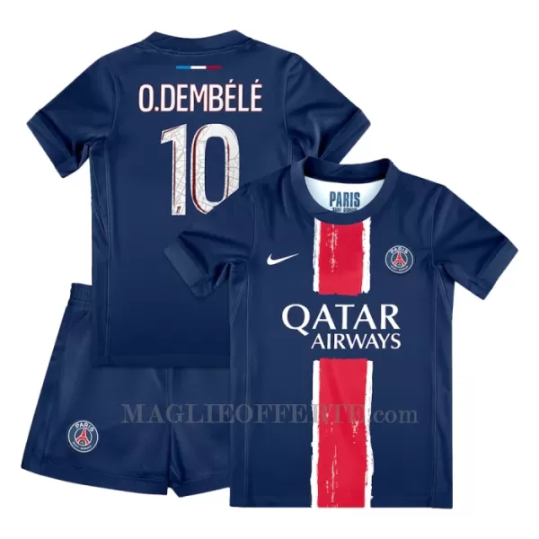 Maglia Paris Saint-Germain Ousmane Dembélé 10 Bambino Gara Home 2024/25 Maglia Paris Saint-Germain Ousmane Dembélé 10 Bambino Gara Home 2024/25