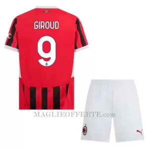 Maglia AC Milan Olivier Giroud 9 Bambino Gara Home 2024/25