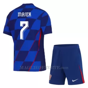 Maglia Croazia Majer 7 Bambino Gara Away Euro 2024