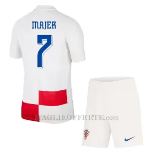Maglia Croazia Majer 7 Bambino Gara Home Euro 2024