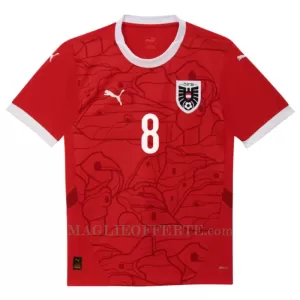 Maglia Austria David Alaba 8 Gara Home Euro 2024