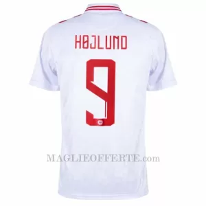 Maglia Danimarca Rasmus Højlund 9 Gara Home Euro 2024