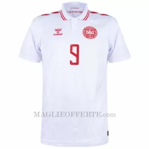 Maglia Danimarca Rasmus Højlund 9 Gara Home Euro 2024