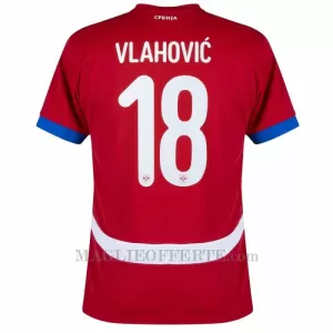 Maglia Serbia Dušan Vlahovic 18 Gara Home Euro 2024