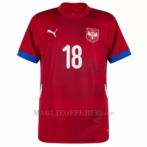 Maglia Serbia Dušan Vlahovic 18 Gara Home Euro 2024