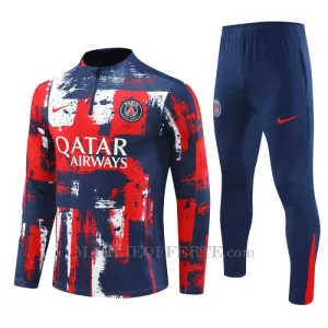 Paris Saint-Germain Tuta felpata da allenamento 2024/25 Rosso Paris Saint-Germain Tuta felpata da allenamento 2024/25 Rosso