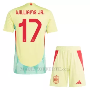 Maglia Spagna Williams JR 17 Bambino Gara Away Euro 2024
