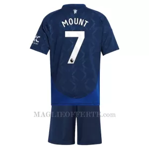 Maglia Manchester United Mason Mount 7 Bambino Gara Away 2024/25