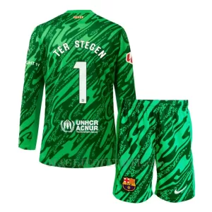 Maglia Portiere Barcellona Ter Stegen 1 Bambino Gara Home 2024/25 Maniche Lunghe Maglia Portiere Barcellona Ter Stegen 1 Bambino Gara Home 2024/25 Maniche Lunghe