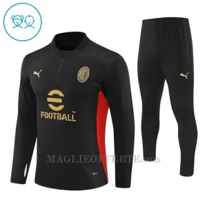 AC Milan Tuta felpata da allenamento Bambino 2024/25 Nero AC Milan Tuta felpata da allenamento Bambino 2024/25 Nero