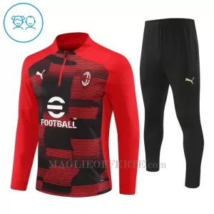 AC Milan Tuta felpata da allenamento Bambino 2024/25 Rosso AC Milan Tuta felpata da allenamento Bambino 2024/25 Rosso