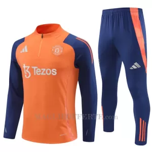 Manchester United Tuta felpata da allenamento 2024/25 Arancia Manchester United Tuta felpata da allenamento 2024/25 Arancia