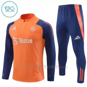 Manchester United Tuta felpata da allenamento Bambino 2024/25 Arancia Manchester United Tuta felpata da allenamento Bambino 2024/25 Arancia