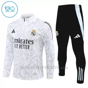 Real Madrid Tuta felpata da allenamento Bambino 2024/25 Bianco Real Madrid Tuta felpata da allenamento Bambino 2024/25 Bianco
