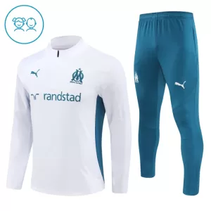 Olympique Marsiglia Tuta felpata da allenamento Bambino 2024/25 Bianco Olympique Marsiglia Tuta felpata da allenamento Bambino 2024/25 Bianco
