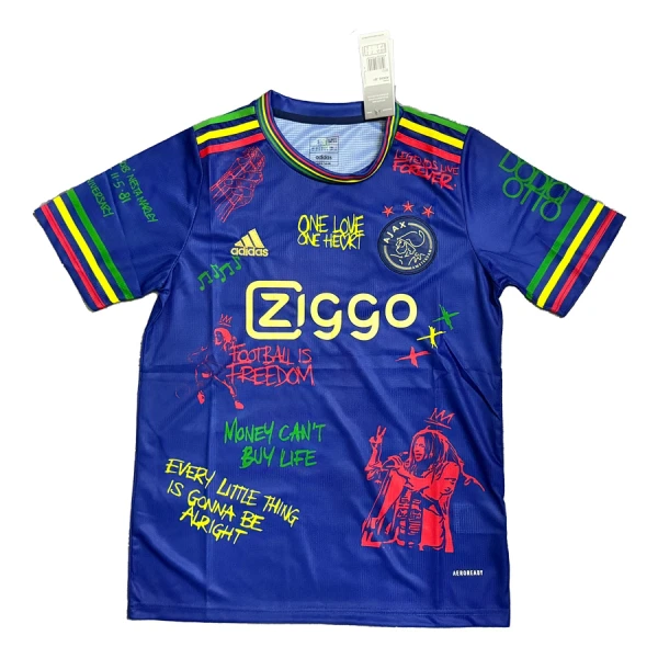 Maglia AFC Ajax x Bob Marley 2024/25 Blu Maglia AFC Ajax x Bob Marley 2024/25 Blu