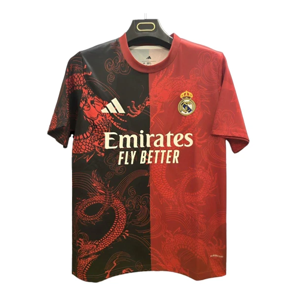 Maglia Real Madrid Dragon 2024/25 Rosso Maglia Real Madrid Dragon 2024/25 Rosso