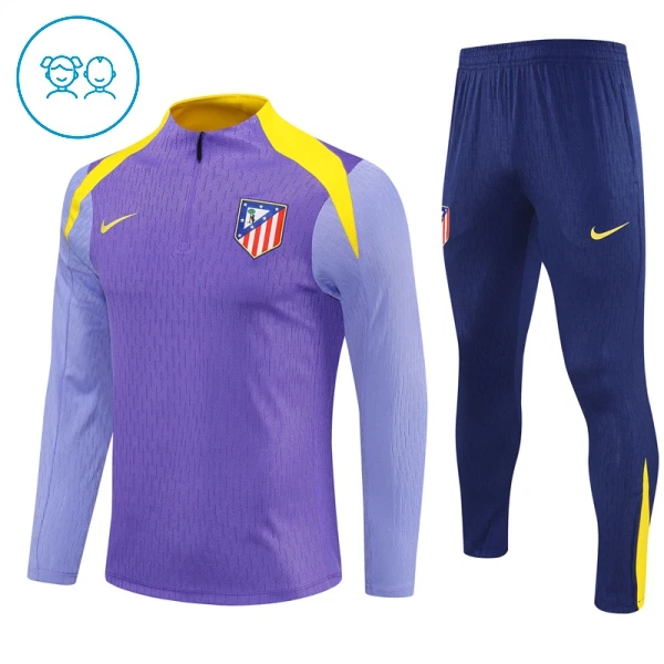 Atlético Madrid Tuta felpata da allenamento Bambino 2025/26 Viola Atlético Madrid Tuta felpata da allenamento Bambino 2025/26 Viola