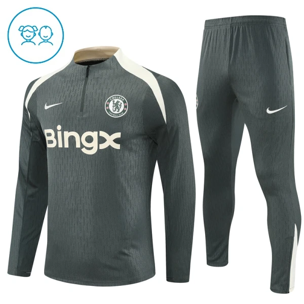 Chelsea Tuta felpata da allenamento Bambino 2025/26 Grigio Chelsea Tuta felpata da allenamento Bambino 2025/26 Grigio