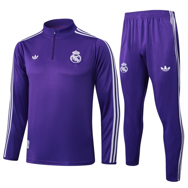 Real Madrid Tuta felpata da allenamento 2025/26 Viola Real Madrid Tuta felpata da allenamento 2025/26 Viola