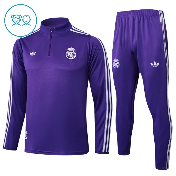 Real Madrid Tuta felpata da allenamento Bambino 2025/26 Viola
