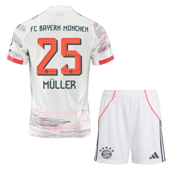 Maglia FC Bayern Monaco Thomas Müller 25 Bambino Gara Away 2025/26 Maglia FC Bayern Monaco Thomas Müller 25 Bambino Gara Away 2025/26