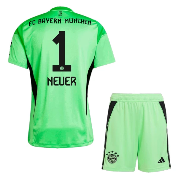 Maglia Portiere FC Bayern Monaco Manuel Neuer 1 Bambino 2025/26 Verde Maglia Portiere FC Bayern Monaco Manuel Neuer 1 Bambino 2025/26 Verde