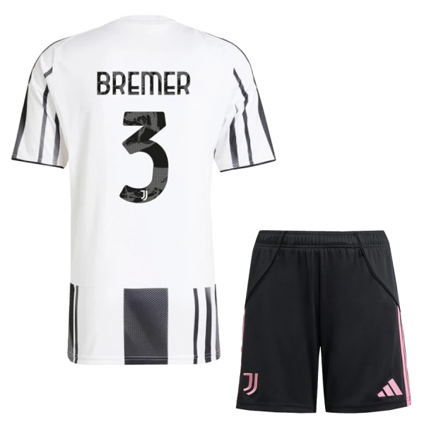 Maglia Juventus Bremer 3 Bambino Gara Home 2025/26 Maglia Juventus Bremer 3 Bambino Gara Home 2025/26