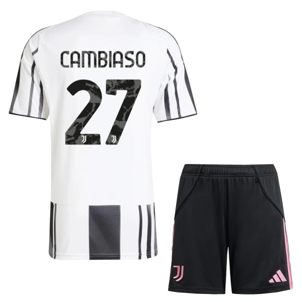 Maglia Juventus Cambiaso 27 Bambino Gara Home 2025/26 Maglia Juventus Cambiaso 27 Bambino Gara Home 2025/26