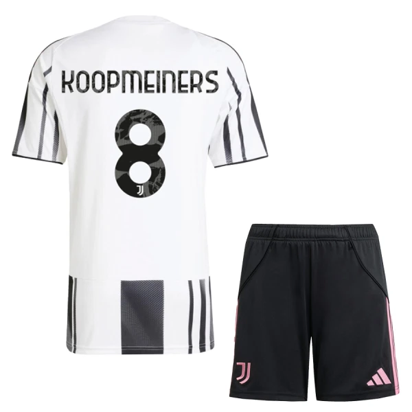 Maglia Juventus Koopmeiners 8 Bambino Gara Home 2025/26 Maglia Juventus Koopmeiners 8 Bambino Gara Home 2025/26