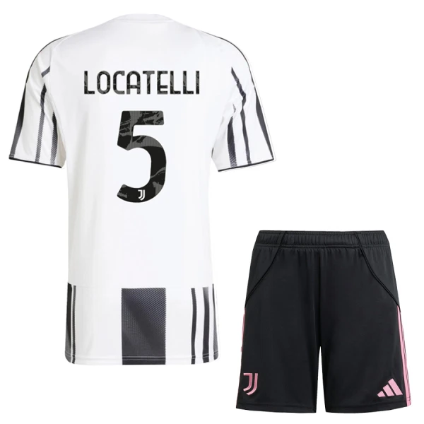 Maglia Juventus Locatelli 5 Bambino Gara Home 2025/26 Maglia Juventus Locatelli 5 Bambino Gara Home 2025/26