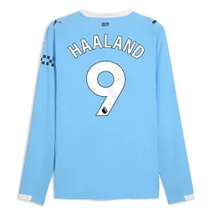 Maglia Manchester City Erling Haaland 9 Gara Home 2025/26 Maniche Lunghe
