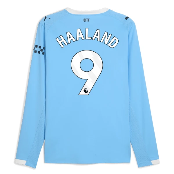 Maglia Manchester City Erling Haaland 9 Gara Home 2025/26 Maniche Lunghe Maglia Manchester City Erling Haaland 9 Gara Home 2025/26 Maniche Lunghe