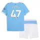 Maglia Manchester City Phil Foden 47 Bambino Gara Home 2025/26 Maglia Manchester City Phil Foden 47 Bambino Gara Home 2025/26