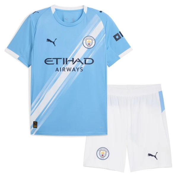 Maglia Manchester City Rodrigo Hernández 16 Bambino Gara Home 2025/26