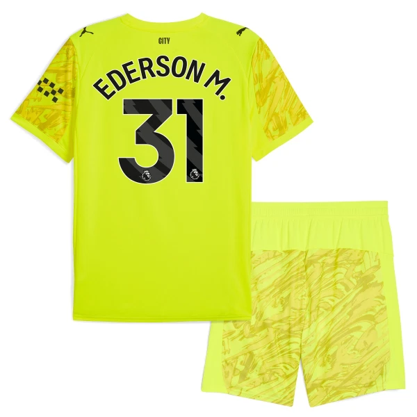 Maglia Portiere Manchester City Ederson Moraes M. 31 Bambino 2025/26 Giallo Maglia Portiere Manchester City Ederson Moraes M. 31 Bambino 2025/26 Giallo