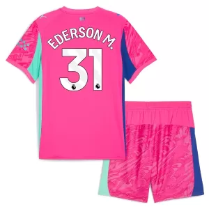 Maglia Portiere Manchester City Ederson Moraes M. 31 Bambino 2025/26 Rosa