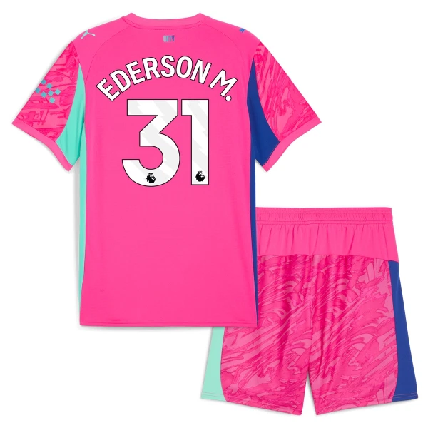 Maglia Portiere Manchester City Ederson Moraes M. 31 Bambino 2025/26 Rosa Maglia Portiere Manchester City Ederson Moraes M. 31 Bambino 2025/26 Rosa
