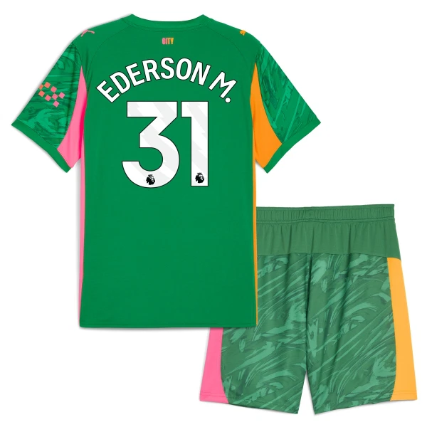 Maglia Portiere Manchester City Ederson Moraes M. 31 Bambino 2025/26 Verde Maglia Portiere Manchester City Ederson Moraes M. 31 Bambino 2025/26 Verde