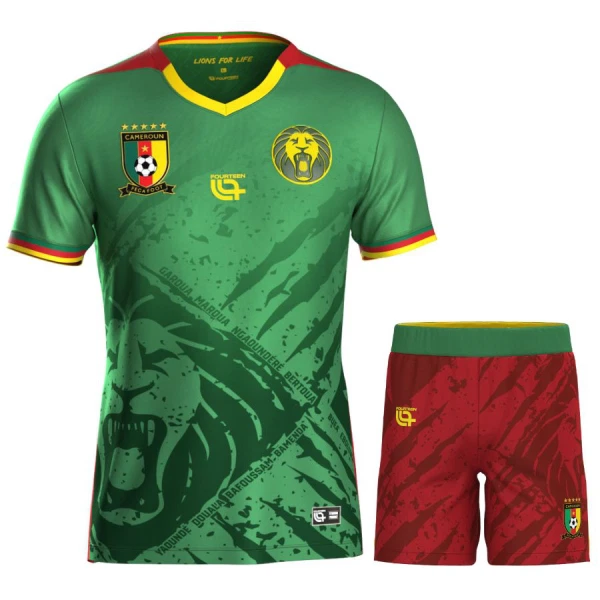 Maglia Camerun Bambino Gara Home 2025 Maglia Camerun Bambino Gara Home 2025