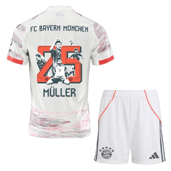 Maglia FC Bayern Monaco Thomas Müller 25 Bambino Gara Away 2025/26 (Speciell) Maglia FC Bayern Monaco Thomas Müller 25 Bambino Gara Away 2025/26 (Speciell)